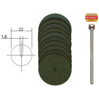 Отрезные диски 22 мм с держателем (10 шт) Proxxon (28810)